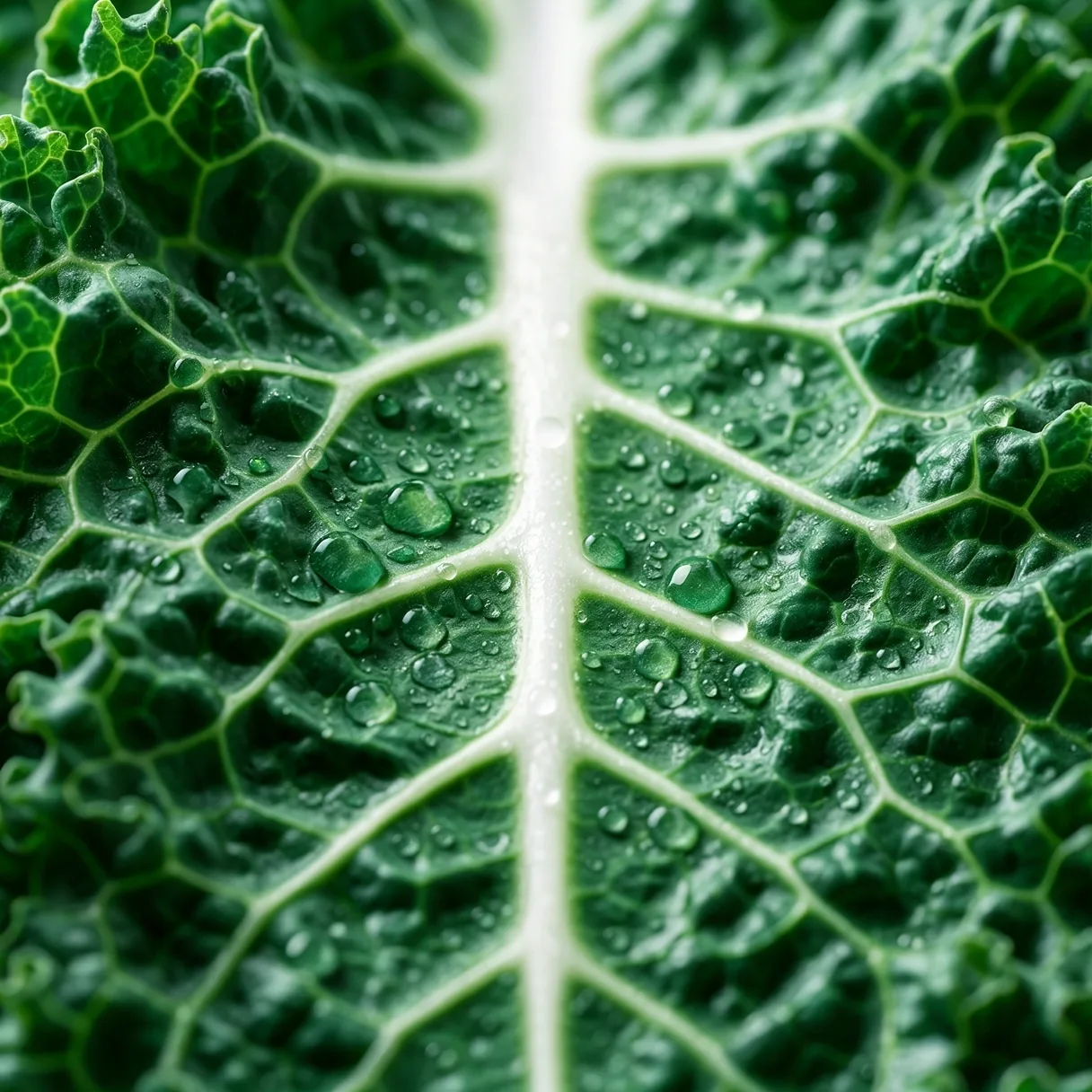 Biological structure of leafy greens